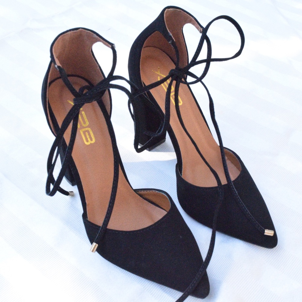 Black Strappy Heels